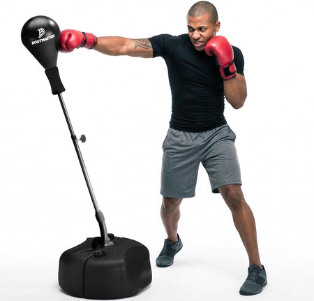Punching Bag with Stand, Boxing Bag for Teens & Adults - Height Adjustable - Speed Bag for Training, Boxing Equipment, Stress Relief & Fitness